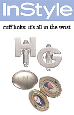 As seen in InStyle - Jan Leslie sterling Initials & Locket cufflinks.