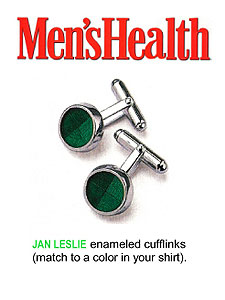 Jan Leslie 4-Level Enameled Cufflinks - as seen in Men's Health