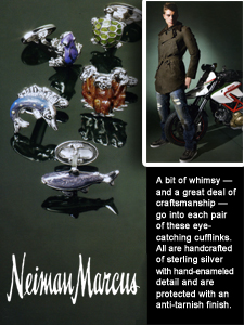 Jan Leslie Hand-painted Enamel Cufflinks as seen in Neiman Marcus catalogue