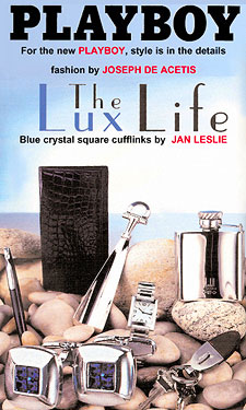 Jan Leslie Crystal Square Cufflinks - as seen in Playboy