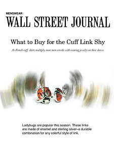 Jan Leslie Ladybug Cufflinks - as seen in Wall Street Journal